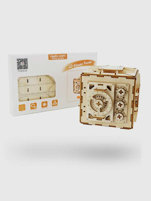 Puzzle 3d Bois Coffre Fort - GoCrazyPuzzle