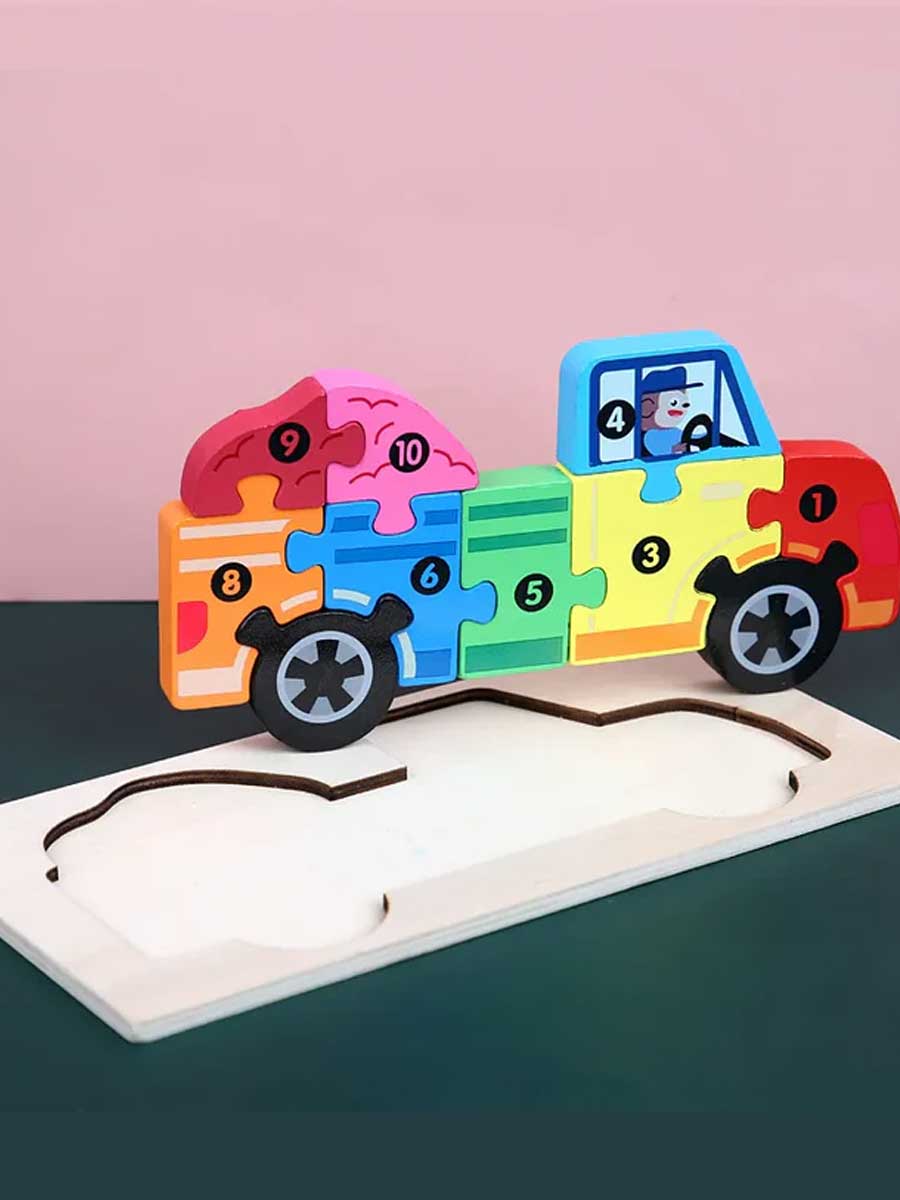 Puzzle 3d Enfant 3 ans | Poids lourds - GoCrazyPuzzle