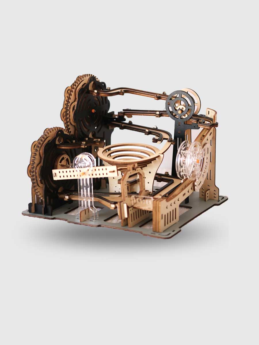 Puzzle 3d Mécanique en Bois | Circuit à Billes Auto - GoCrazyPuzzle