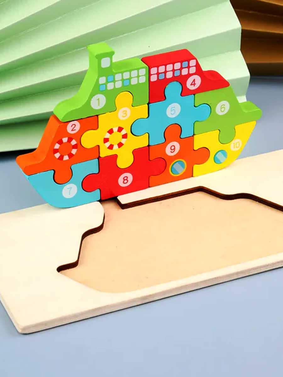 Puzzle 3d enfant 3ans et plus en Forme Bateau - GoCrazyPuzzle
