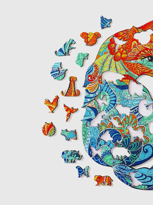 Puzzle Bois 300 Pièces Renard à Motifs - GoCrazyPuzzle