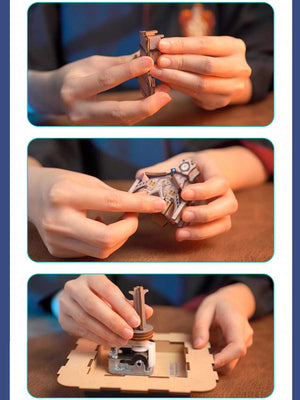 Puzzle Bois 3D « Château Magique » – Boîte à Musique DIY avec Train Mobile - GoCrazyPuzzle