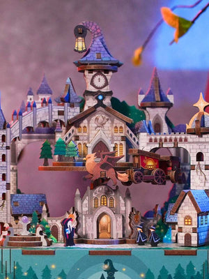 Puzzle Bois 3D « Château Magique » – Boîte à Musique DIY avec Train Mobile - GoCrazyPuzzle