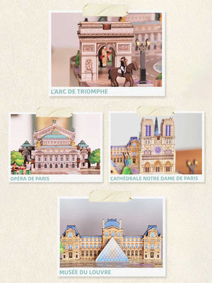 Puzzle Bois 3D « Paris » – Boîte à Musique DIY - GoCrazyPuzzle