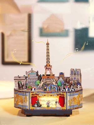 Puzzle Bois 3D « Paris » – Boîte à Musique DIY - GoCrazyPuzzle