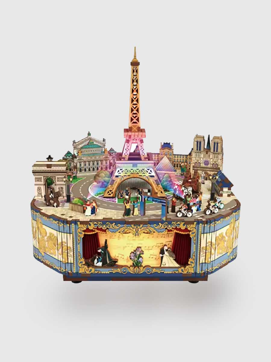 Puzzle Bois 3D « Paris » – Boîte à Musique DIY - GoCrazyPuzzle