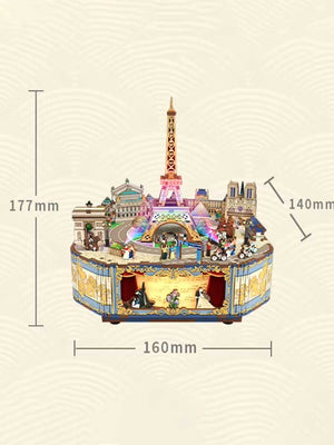 Puzzle Bois 3D « Paris » – Boîte à Musique DIY - GoCrazyPuzzle