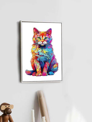 Puzzle Bois Chat Multicolore - GoCrazyPuzzle