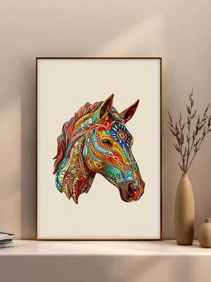 Puzzle Bois Cheval Coloré - GoCrazyPuzzle