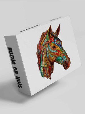 Puzzle Bois Cheval Coloré - GoCrazyPuzzle