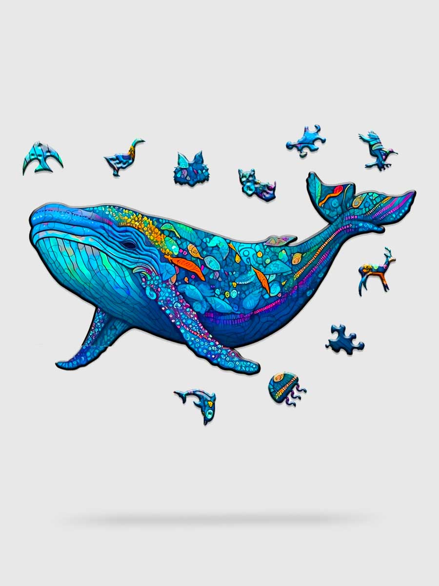Puzzle Bois Grande Baleine des Océans - GoCrazyPuzzle