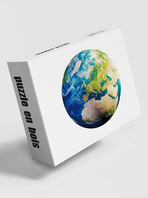 Puzzle Bois Planète Terre des Océans et Continents - GoCrazyPuzzle