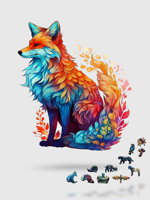 Puzzle Bois en Forme de Renard - GoCrazyPuzzle