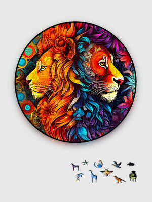 Puzzle Lion en Bois - GoCrazyPuzzle