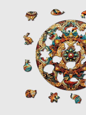Puzzle Mandala Tibétain Bois - GoCrazyPuzzle