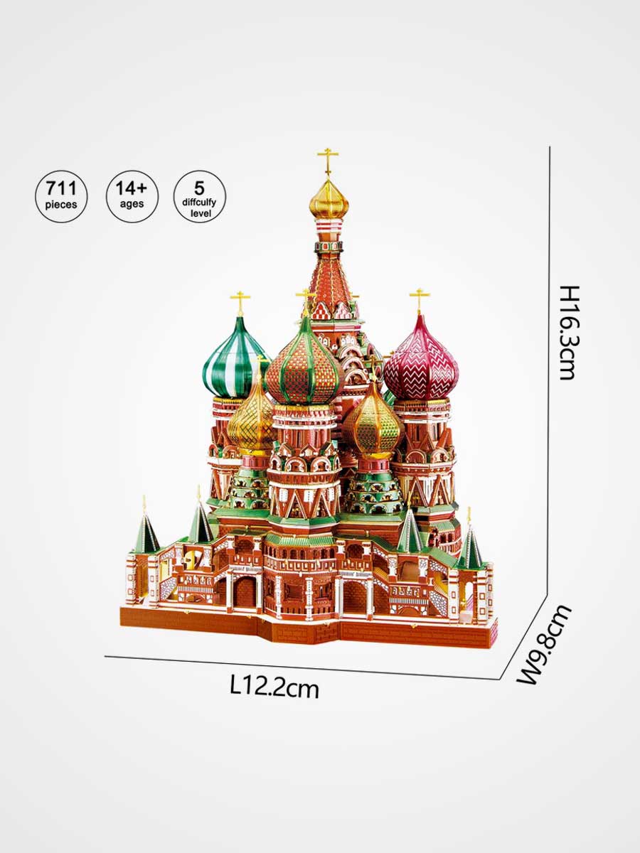 Puzzle Maquette 3D en Métal l Cathédrale Saint Basile - GoCrazyPuzzle