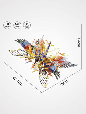 Puzzle Métallique 3D Grue Multicolore - GoCrazyPuzzle