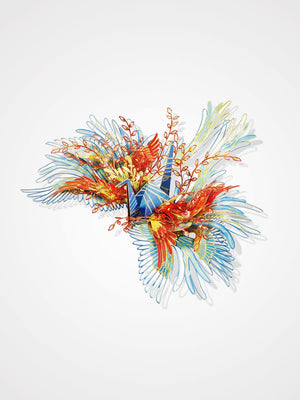 Puzzle Métallique 3D Grue Multicolore - GoCrazyPuzzle