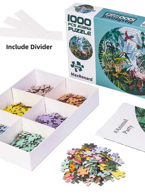 Puzzle Rond 1000 Pièces Animaux Tropicaux - GoCrazyPuzzle