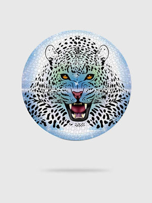 Puzzle Rond 1000 Pièces Léopard des Neiges - GoCrazyPuzzle