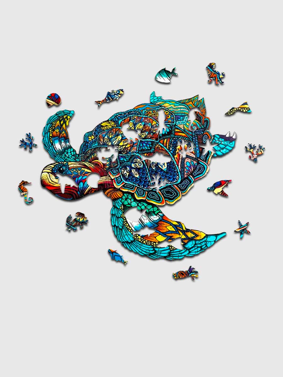 Puzzle Tortue des Océans Bois - GoCrazyPuzzle