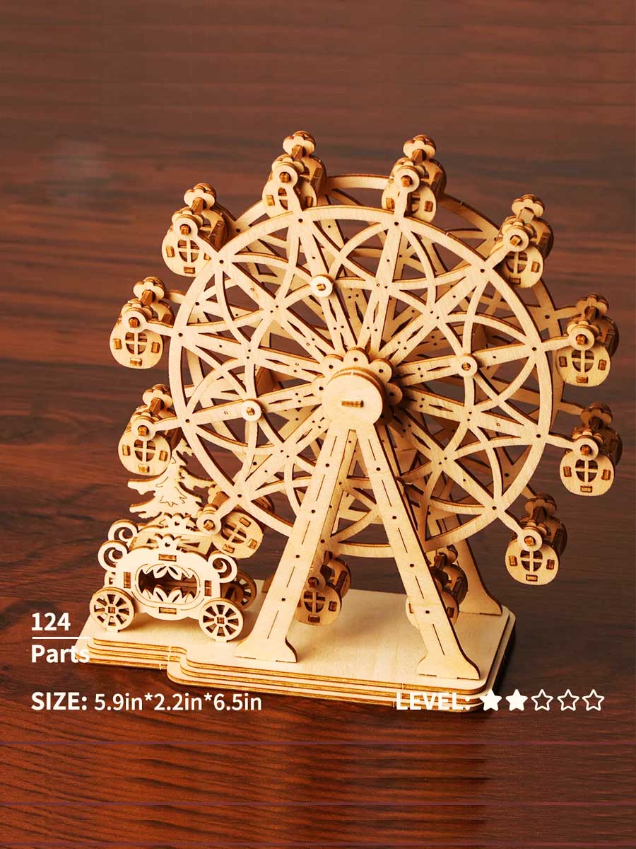 Puzzle en 3d en Bois - Grande Roue - GoCrazyPuzzle