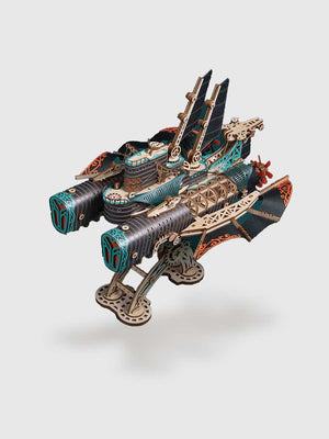 Puzzle en Bois 3D Steampunk Vaisseau Spatial - GoCrazyPuzzle