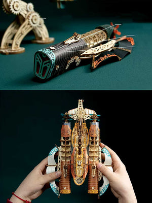 Puzzle en Bois 3D Steampunk Vaisseau Spatial - GoCrazyPuzzle