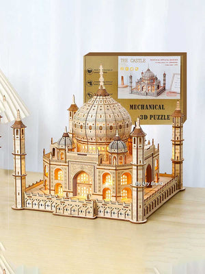 Puzzle en Bois 3D Taj Mahal avec Lumière - GoCrazyPuzzle