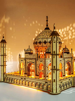 Puzzle en Bois 3D Taj Mahal avec Lumière - GoCrazyPuzzle