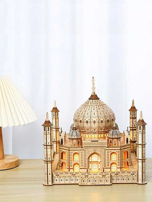 Puzzle en Bois 3D Taj Mahal avec Lumière - GoCrazyPuzzle