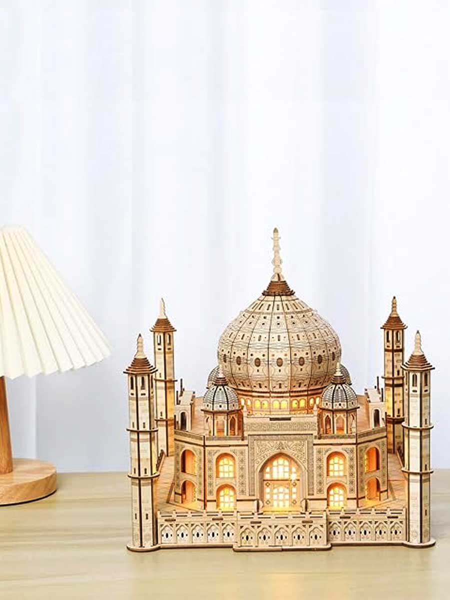 Puzzle en Bois 3D Taj Mahal avec Lumière - GoCrazyPuzzle