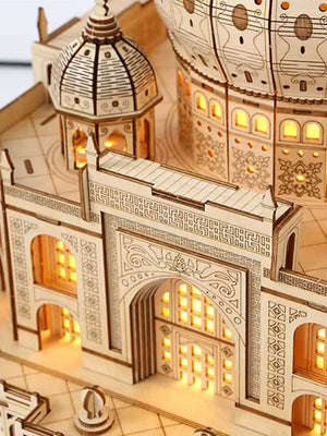 Puzzle en Bois 3D Taj Mahal avec Lumière - GoCrazyPuzzle