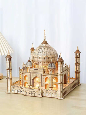 Puzzle en Bois 3D Taj Mahal avec Lumière - GoCrazyPuzzle