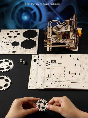 Puzzle en Bois 3d - Circuit à Billes avec Piles - GoCrazyPuzzle