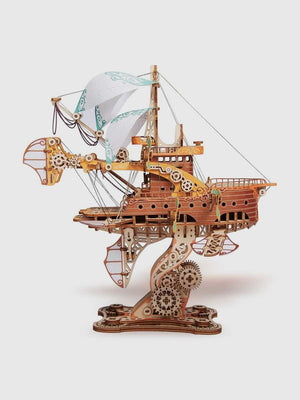 Puzzle en Bois 3d pour Adulte - Dirigeable Steampunk - GoCrazyPuzzle