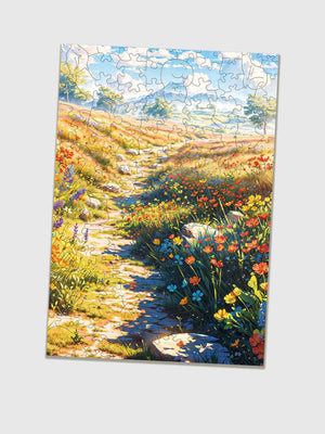 Puzzle en Bois Adulte - Sentier de Campagne Paisible - GoCrazyPuzzle