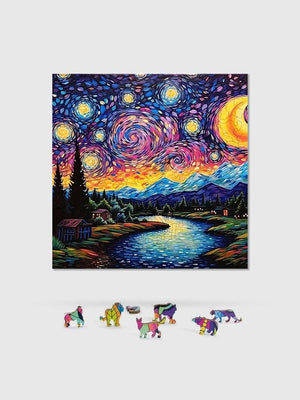 Puzzle en Bois Adulte Nuit Étoilée - GoCrazyPuzzle