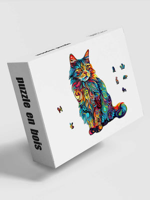 Puzzle en Bois Chat Fantaisie - GoCrazyPuzzle