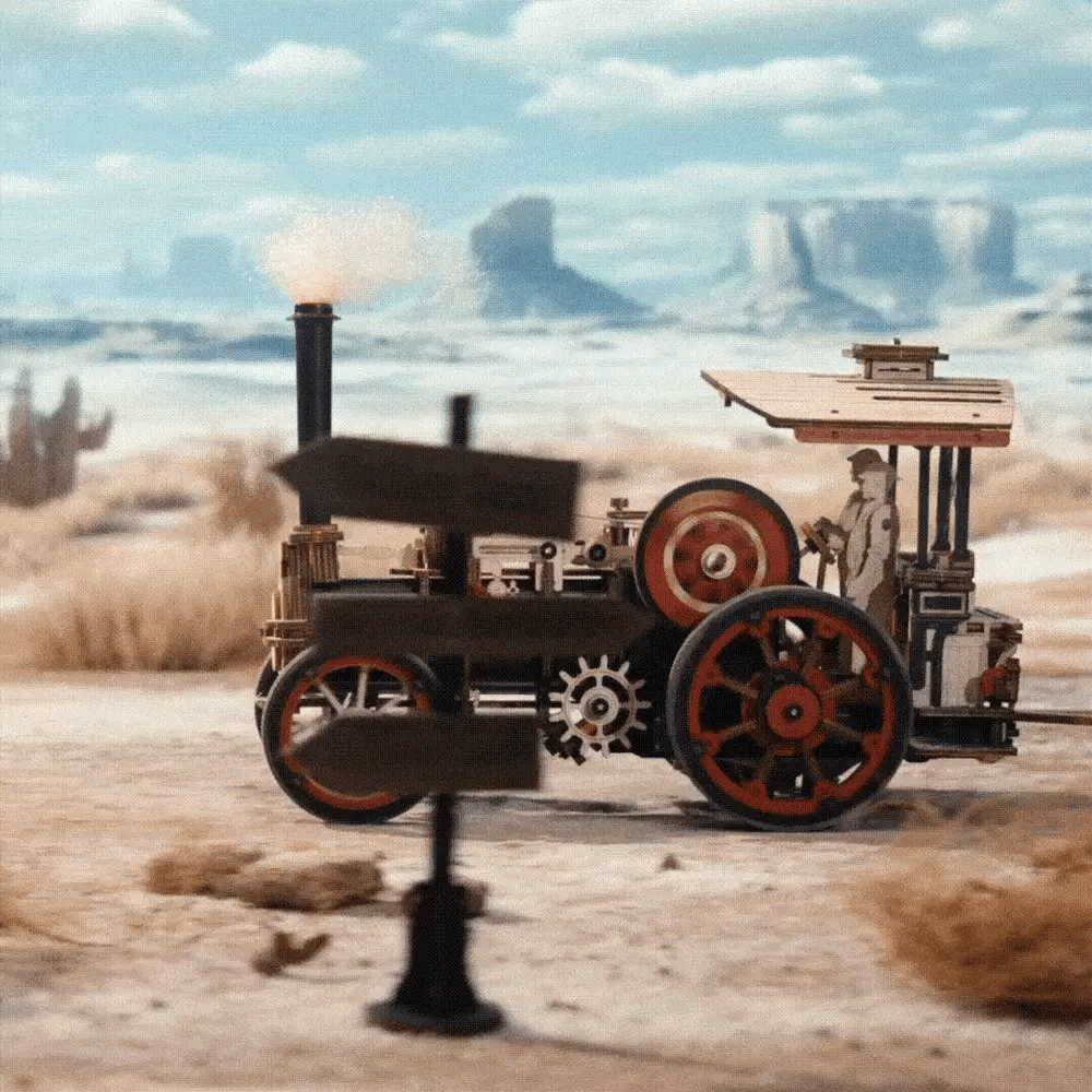 Puzzle en Bois 3D Locomotive à Vapeur - GoCrazyPuzzle