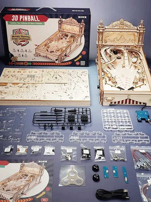 Robotime ROKR | Flipper Pinball 3D Puzzle - GoCrazyPuzzle