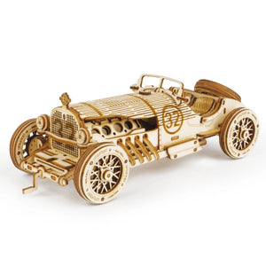 Puzzle 3D Voiture « Grand Prix » – Maquette en Bois Rokr DIY - GoCrazyPuzzle