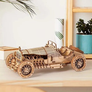 Puzzle 3D Voiture « Grand Prix » – Maquette en Bois Rokr DIY - GoCrazyPuzzle