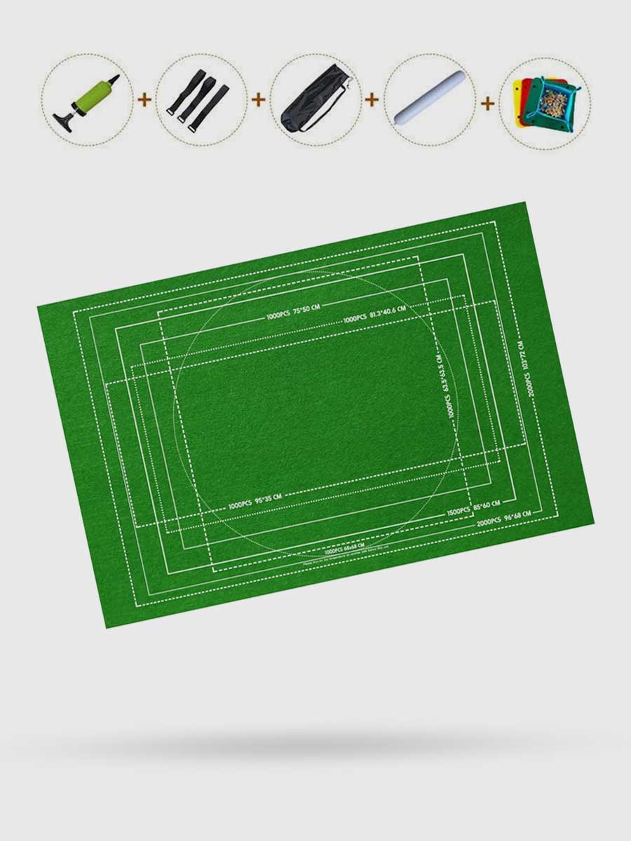 Tapis de Puzzle 1500 Pièces Vert - GoCrazyPuzzle