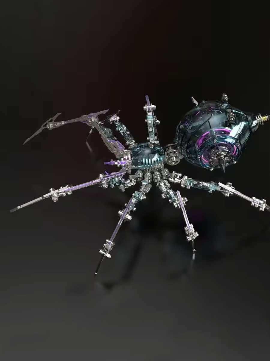 Araignée mécha — puzzle 3D en métal avec LED - GoCrazyPuzzle