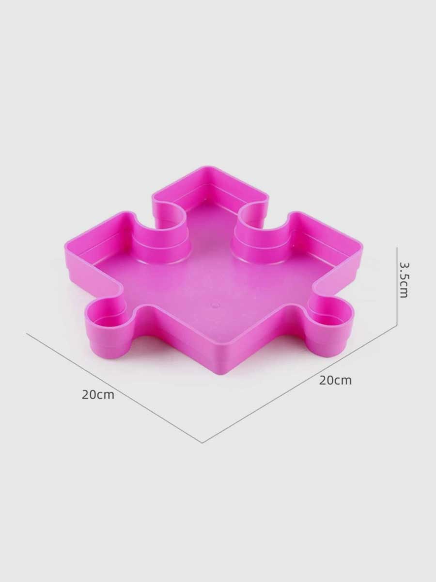 Boite Rangement Puzzle Rose