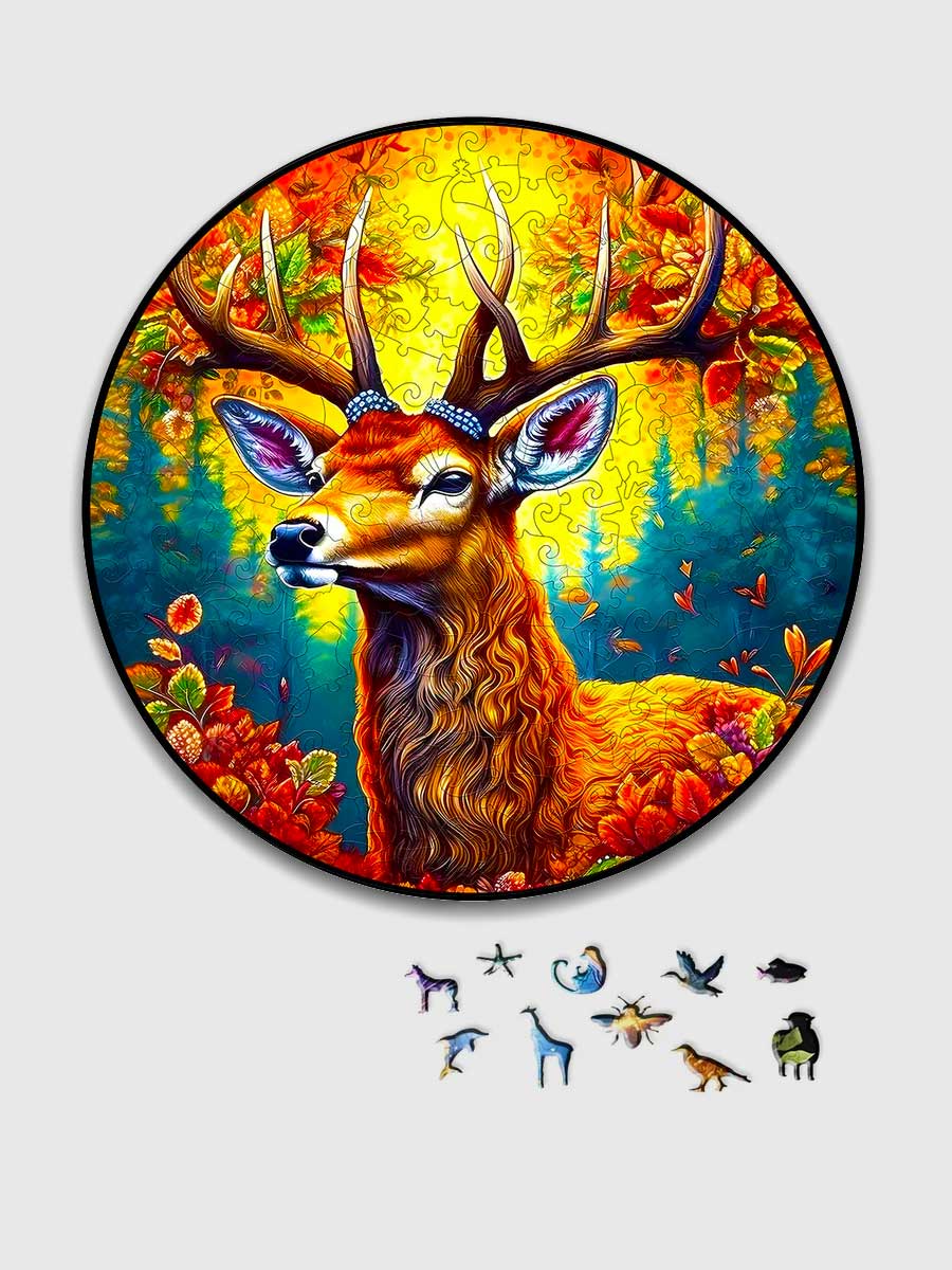 Cerf Bois Puzzle