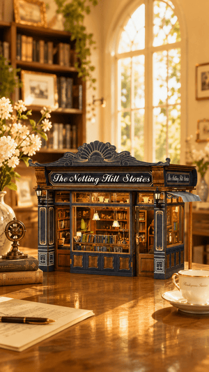 Miniature DIY « Librairie Anglaise » – Décor lumineux à assembler - GoCrazyPuzzle
