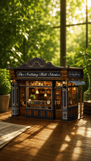 Miniature DIY « Librairie Anglaise » – Décor lumineux à assembler - GoCrazyPuzzle