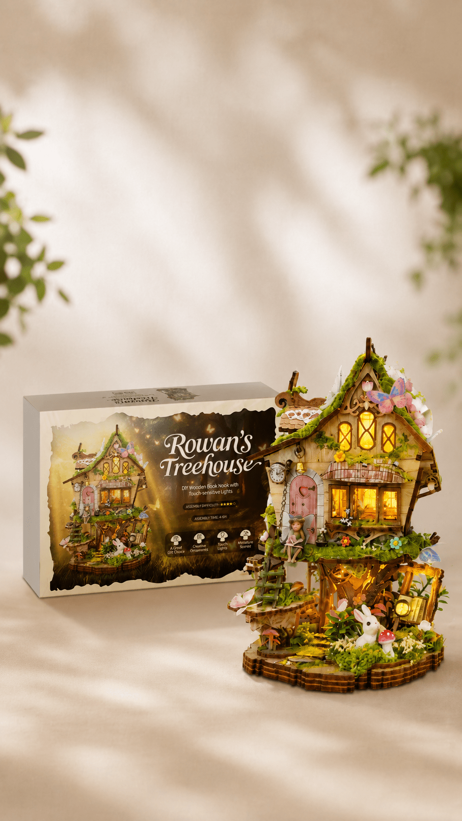 Miniature DIY « Maison des Lutins » – Décor féerique lumineux à assembler - GoCrazyPuzzle